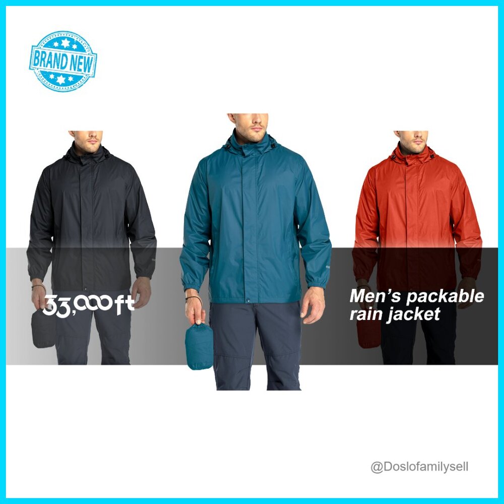 Lightweight Waterproof Rain Shell Jacket Packable… - image 6